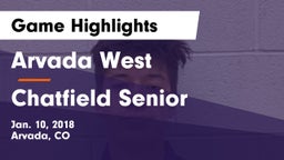 Arvada West  vs Chatfield Senior  Game Highlights - Jan. 10, 2018