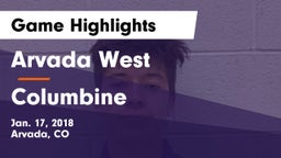 Arvada West  vs Columbine  Game Highlights - Jan. 17, 2018