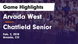 Arvada West  vs Chatfield Senior  Game Highlights - Feb. 2, 2018