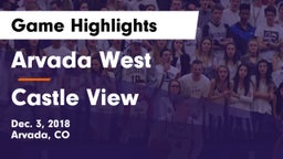 Arvada West  vs Castle View  Game Highlights - Dec. 3, 2018