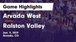 Arvada West  vs Ralston Valley  Game Highlights - Jan. 9, 2019