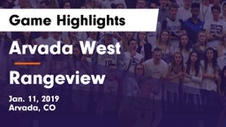 Arvada West  vs Rangeview  Game Highlights - Jan. 11, 2019