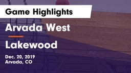 Arvada West  vs Lakewood  Game Highlights - Dec. 20, 2019