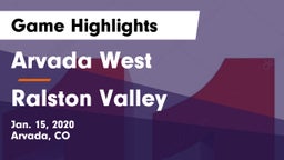 Arvada West  vs Ralston Valley  Game Highlights - Jan. 15, 2020