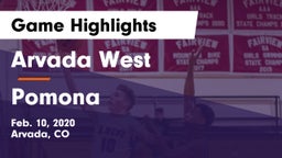 Arvada West  vs Pomona  Game Highlights - Feb. 10, 2020