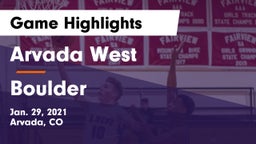 Arvada West  vs Boulder  Game Highlights - Jan. 29, 2021