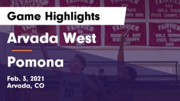 Arvada West  vs Pomona  Game Highlights - Feb. 3, 2021