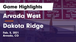 Arvada West  vs Dakota Ridge  Game Highlights - Feb. 5, 2021