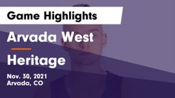 Arvada West  vs Heritage  Game Highlights - Nov. 30, 2021