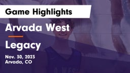 Arvada West  vs Legacy   Game Highlights - Nov. 30, 2023