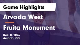 Arvada West  vs Fruita Monument  Game Highlights - Dec. 8, 2023