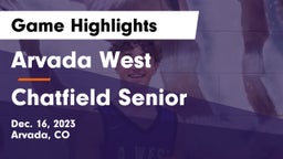 Arvada West  vs Chatfield Senior  Game Highlights - Dec. 16, 2023