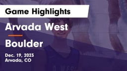 Arvada West  vs Boulder  Game Highlights - Dec. 19, 2023