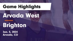 Arvada West  vs Brighton  Game Highlights - Jan. 5, 2024