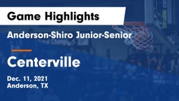 Anderson-Shiro Junior-Senior  vs Centerville  Game Highlights - Dec. 11, 2021