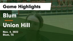 Blum  vs Union Hill Game Highlights - Nov. 4, 2022