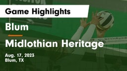 Blum  vs Midlothian Heritage  Game Highlights - Aug. 17, 2023