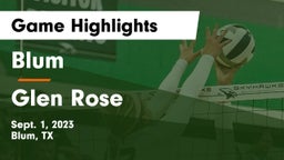 Blum  vs Glen Rose  Game Highlights - Sept. 1, 2023