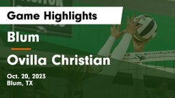 Blum  vs Ovilla Christian  Game Highlights - Oct. 20, 2023