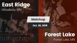 Matchup: East Ridge High vs. Forest Lake  2018
