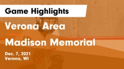 Verona Area  vs Madison Memorial  Game Highlights - Dec. 7, 2021