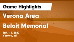 Verona Area  vs Beloit Memorial  Game Highlights - Jan. 11, 2022