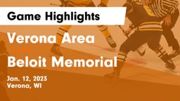 Verona Area  vs Beloit Memorial  Game Highlights - Jan. 12, 2023