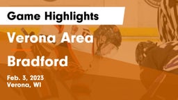 Verona Area  vs Bradford  Game Highlights - Feb. 3, 2023