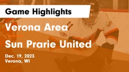 Verona Area  vs Sun Prarie United Game Highlights - Dec. 19, 2023