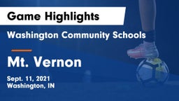 Washington Community Schools vs Mt. Vernon  Game Highlights - Sept. 11, 2021