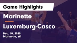 Marinette  vs Luxemburg-Casco  Game Highlights - Dec. 10, 2020