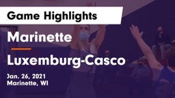 Marinette  vs Luxemburg-Casco  Game Highlights - Jan. 26, 2021