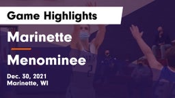 Marinette  vs Menominee  Game Highlights - Dec. 30, 2021