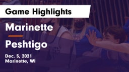 Marinette  vs Peshtigo  Game Highlights - Dec. 5, 2021