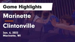 Marinette  vs Clintonville  Game Highlights - Jan. 6, 2022