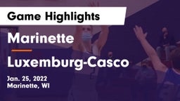 Marinette  vs Luxemburg-Casco  Game Highlights - Jan. 25, 2022