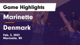 Marinette  vs Denmark  Game Highlights - Feb. 3, 2022
