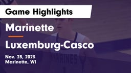 Marinette  vs Luxemburg-Casco  Game Highlights - Nov. 28, 2023