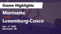 Marinette  vs Luxemburg-Casco  Game Highlights - Jan. 17, 2023