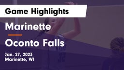 Marinette  vs Oconto Falls  Game Highlights - Jan. 27, 2023