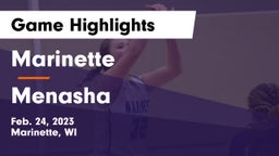 Marinette  vs Menasha  Game Highlights - Feb. 24, 2023
