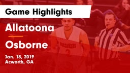 Allatoona  vs Osborne  Game Highlights - Jan. 18, 2019