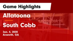 Allatoona  vs South Cobb  Game Highlights - Jan. 4, 2020