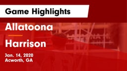 Allatoona  vs Harrison  Game Highlights - Jan. 14, 2020