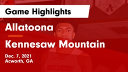 Allatoona  vs Kennesaw Mountain  Game Highlights - Dec. 7, 2021
