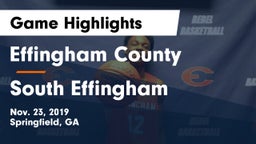 Effingham County  vs South Effingham  Game Highlights - Nov. 23, 2019