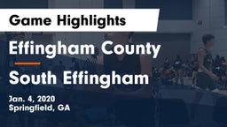 Effingham County  vs South Effingham  Game Highlights - Jan. 4, 2020