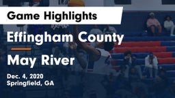 Effingham County  vs May River  Game Highlights - Dec. 4, 2020