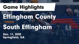 Effingham County  vs South Effingham  Game Highlights - Dec. 11, 2020