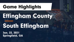 Effingham County  vs South Effingham  Game Highlights - Jan. 22, 2021